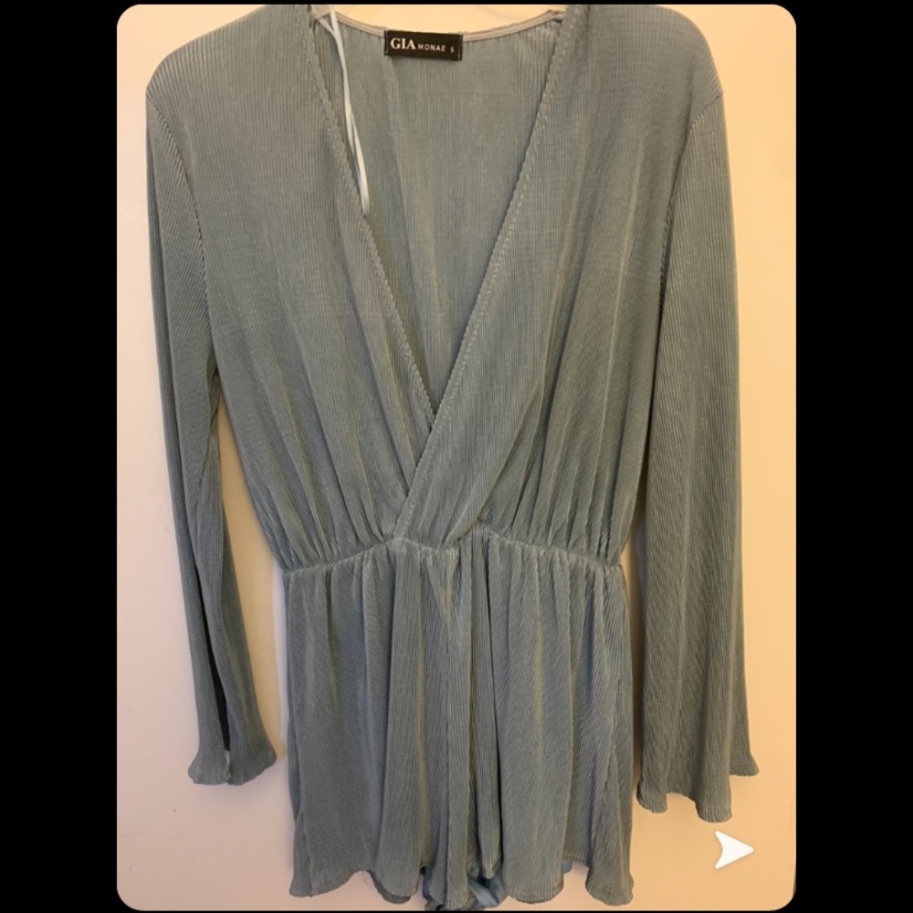Blue Velvet Romper